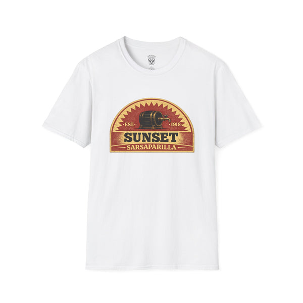 Sunset Sarsaparilla – Comfy Vintage Wasteland Unisex Graphic T-Shirt