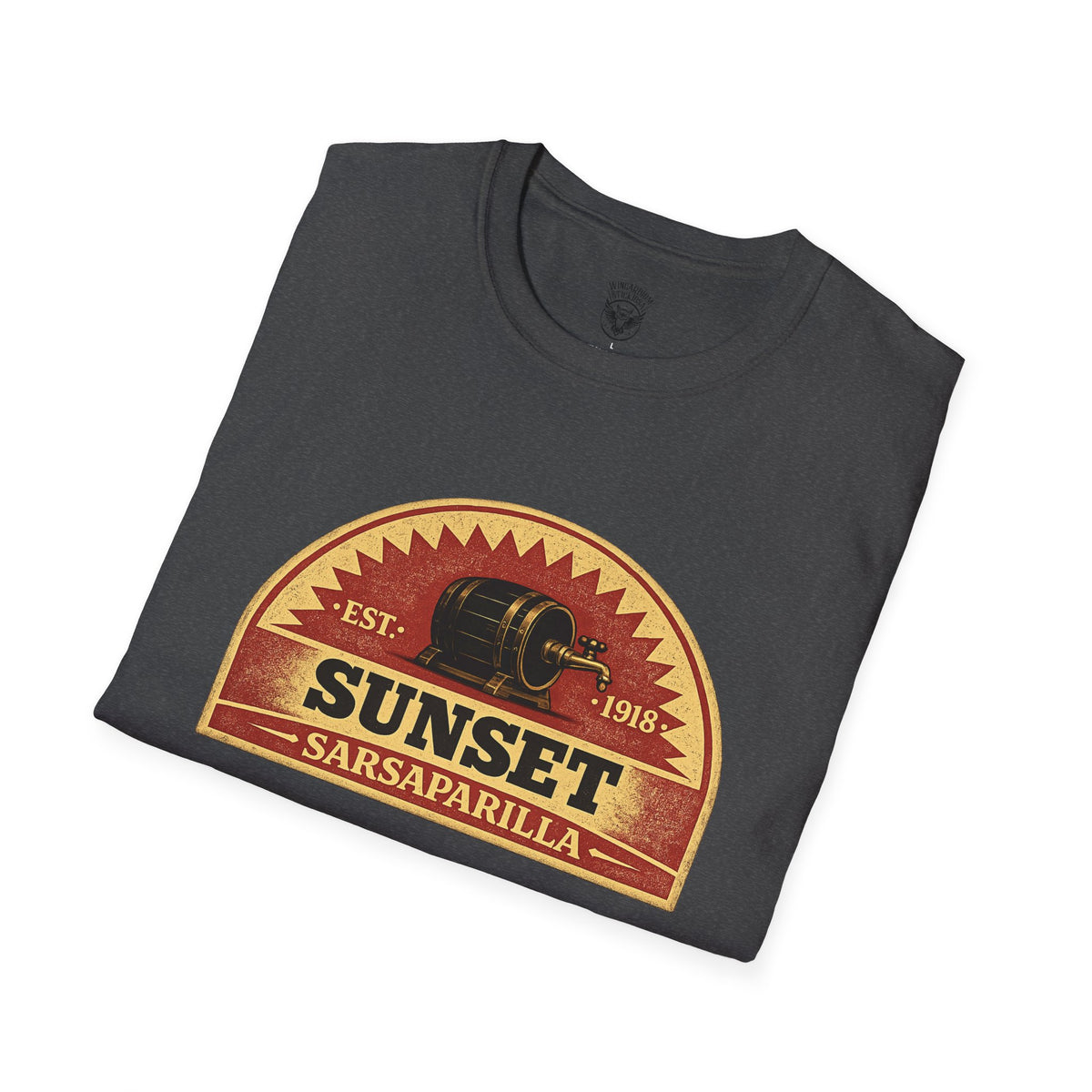 Sunset Sarsaparilla – Comfy Vintage Wasteland Unisex Graphic T-Shirt
