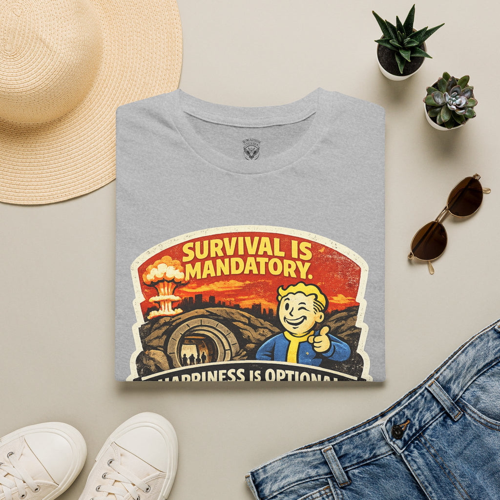 Survival Is Mandatory, Happiness Is Optional — Unisex Ultra Comfy T-Shirt