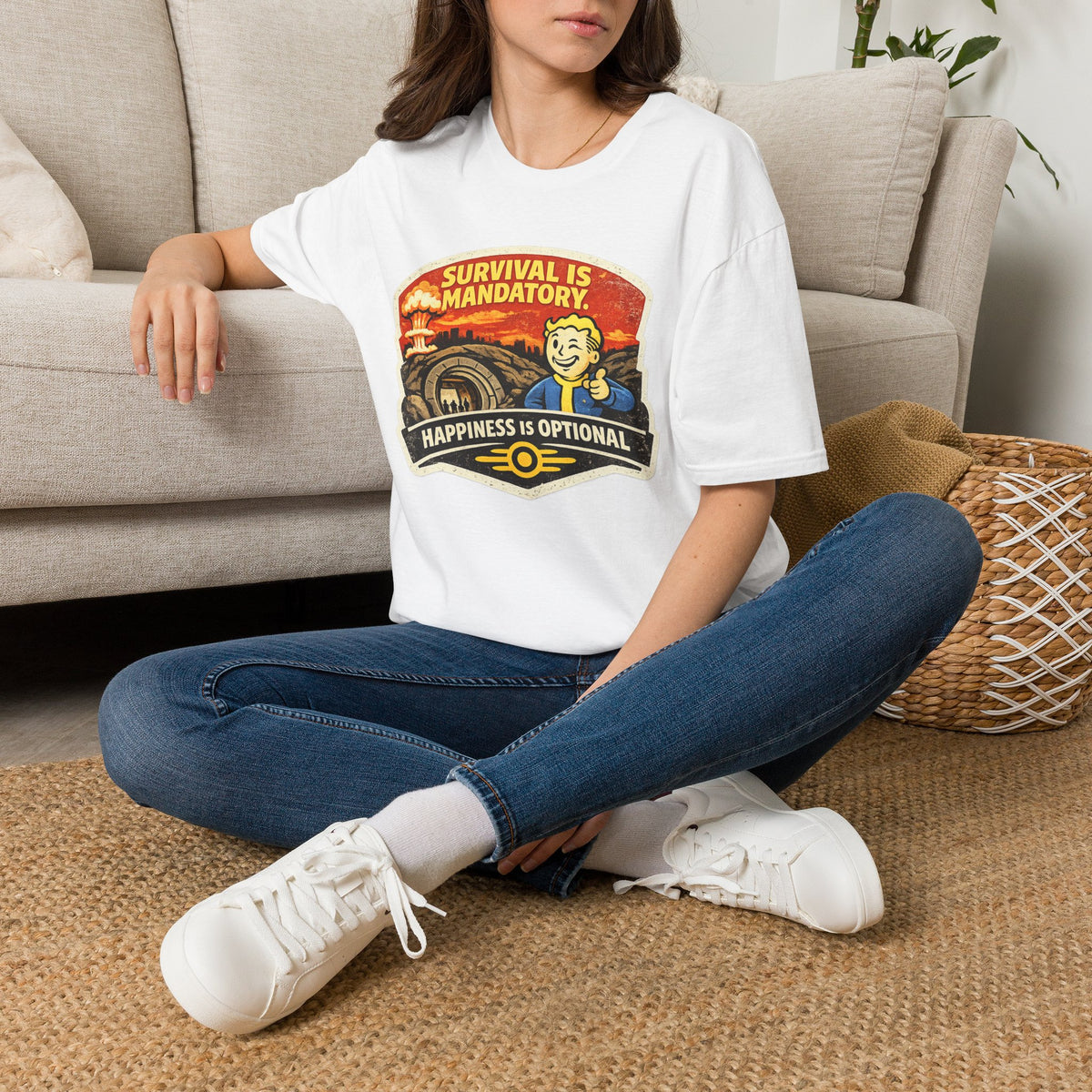 Survival Is Mandatory, Happiness Is Optional — Unisex Ultra Comfy T-Shirt