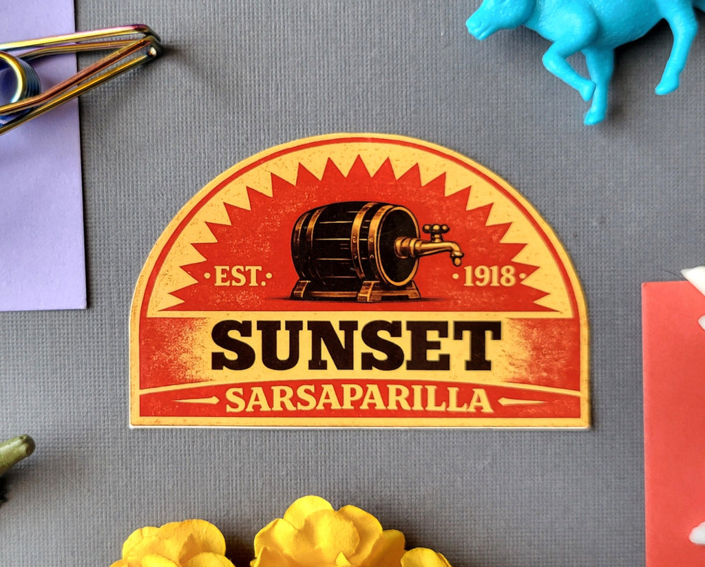 Sunset Sarsaparilla Label