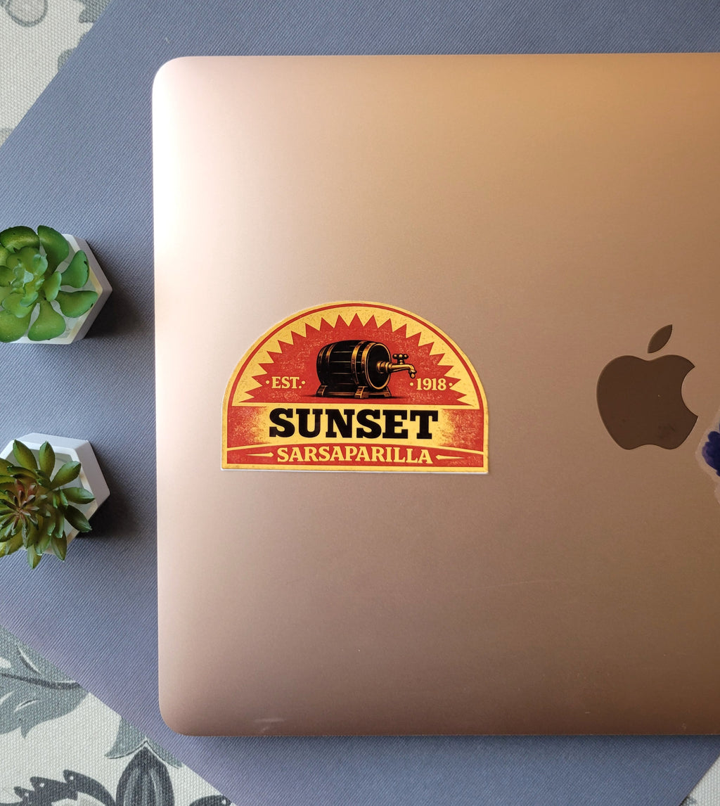 Sunset Sarsaparilla Label