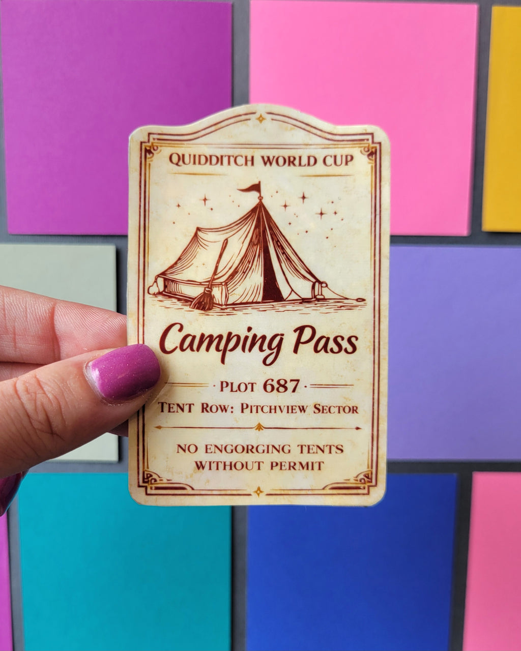 Quidditch World Cup Ticket & Camping Pass Sticker Set -  Prop Replica