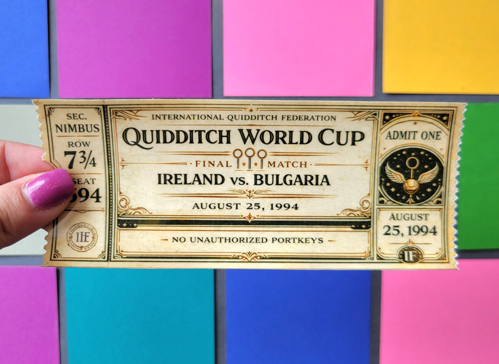 Quidditch World Cup Ticket & Camping Pass Sticker Set -  Prop Replica