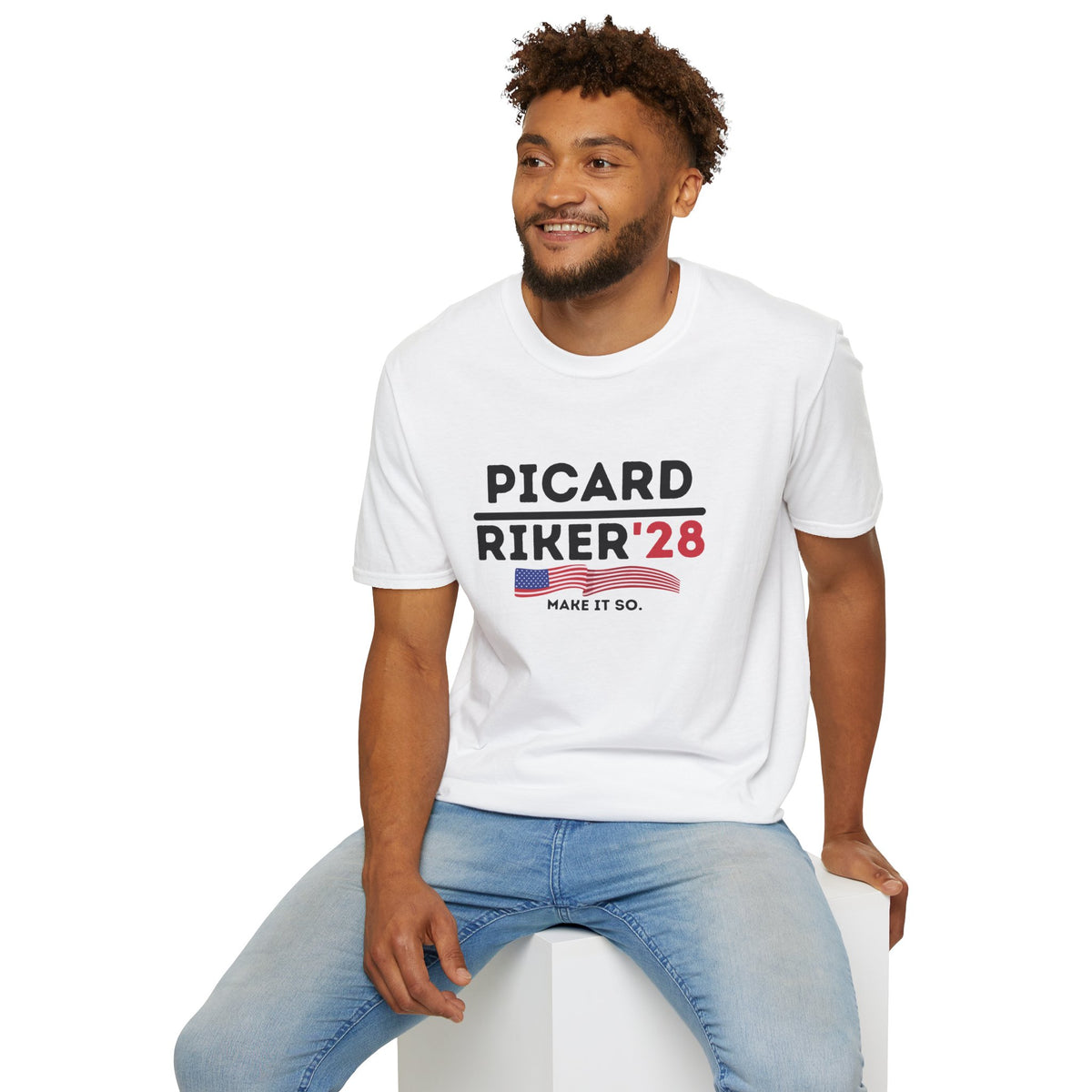 Picard & Riker '28 -  Unisex Ultra Comfy T-Shirt  - 2028 Presidential Campaign
