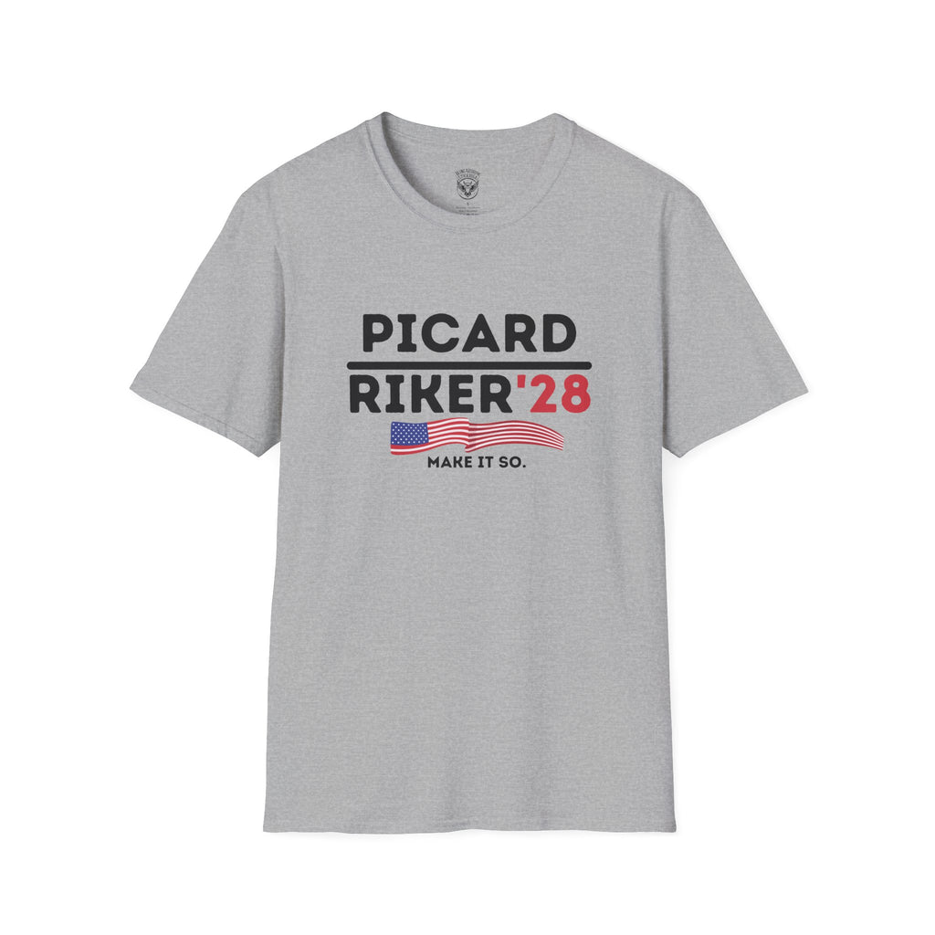Picard & Riker '28 -  Unisex Ultra Comfy T-Shirt  - 2028 Presidential Campaign