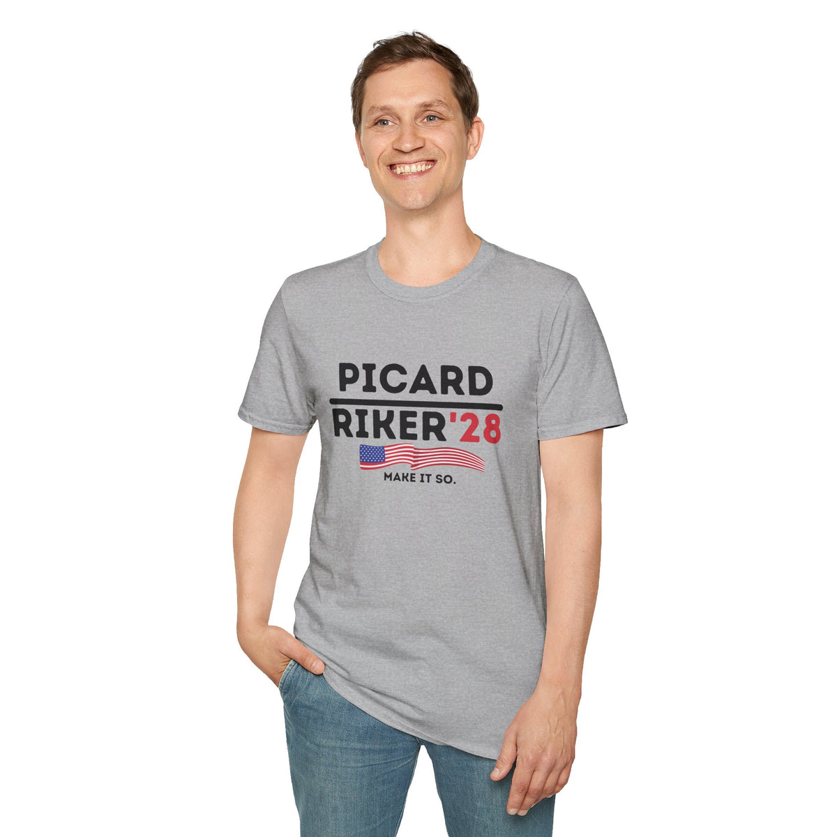 Picard & Riker '28 -  Unisex Ultra Comfy T-Shirt  - 2028 Presidential Campaign