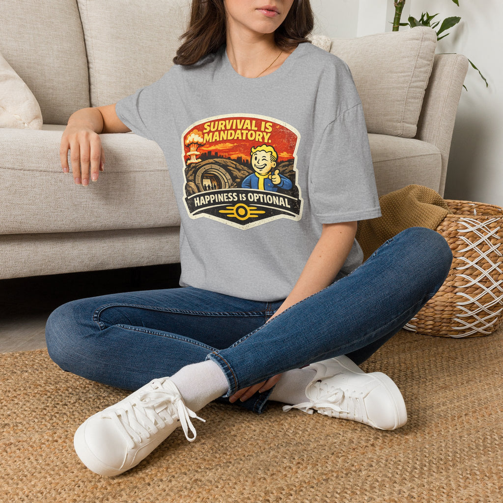Survival Is Mandatory, Happiness Is Optional — Unisex Ultra Comfy T-Shirt