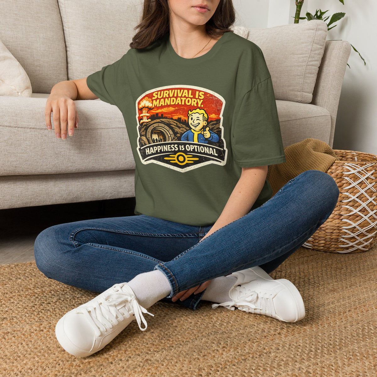 Survival Is Mandatory, Happiness Is Optional — Unisex Ultra Comfy T-Shirt