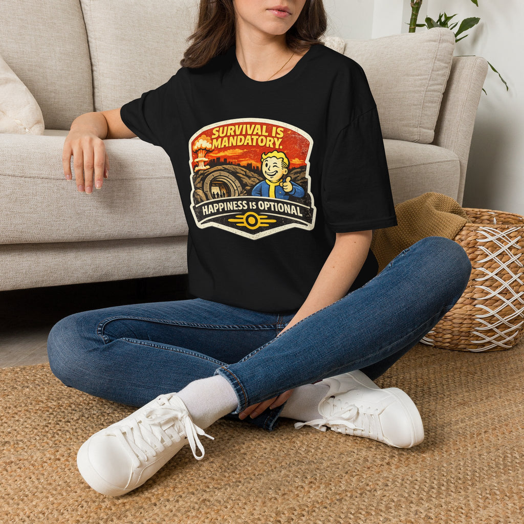 Survival Is Mandatory, Happiness Is Optional — Unisex Ultra Comfy T-Shirt